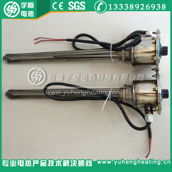 带可调温控法兰式电热管