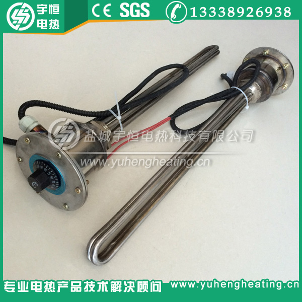 带可调温控法兰式电热管