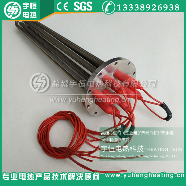 带硅胶防水压头法兰加热管