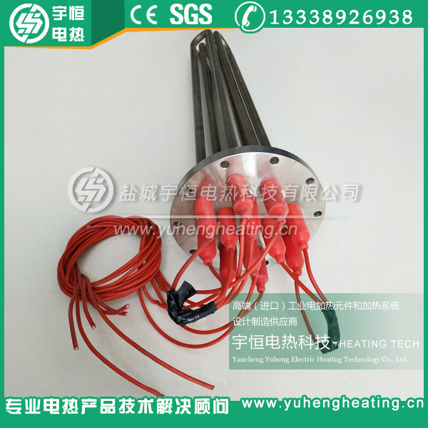 带硅胶防水压头法兰加热管